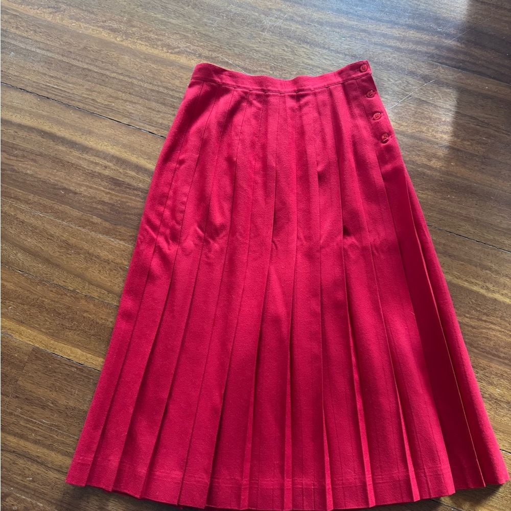 Talbots Vibrant Red A-Line Skirt